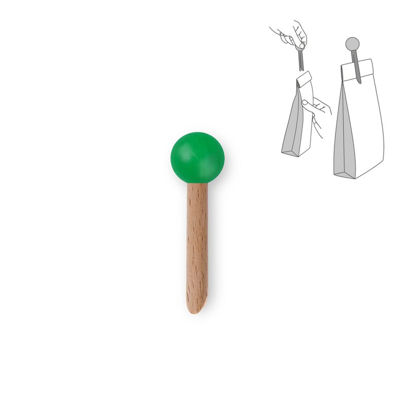 Clip per borsa in legno - colore