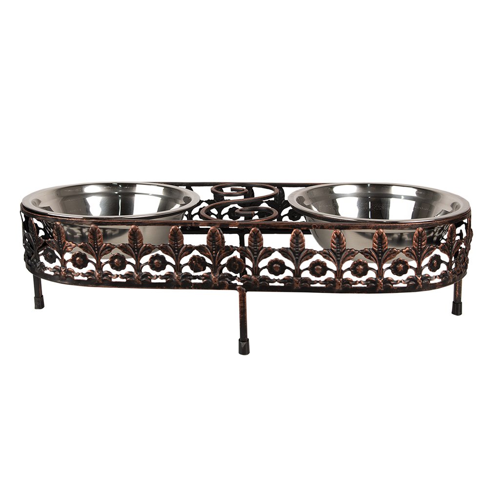 Dieren voerbak 43x18x12 cm / 2x500 ml