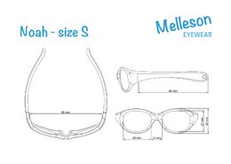 Children's sunglasses Noah with strap 0 - 1 year - size S - pink