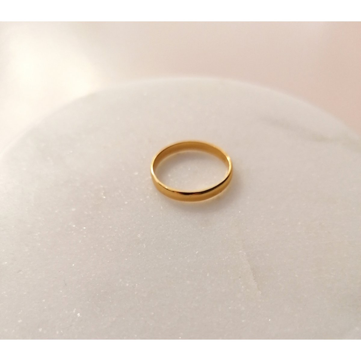Classic ring made of 925 sterling silver - gold