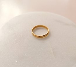Classic ring made of 925 sterling silver - gold
