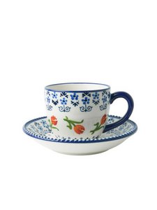 Cup and saucer orange tulip
