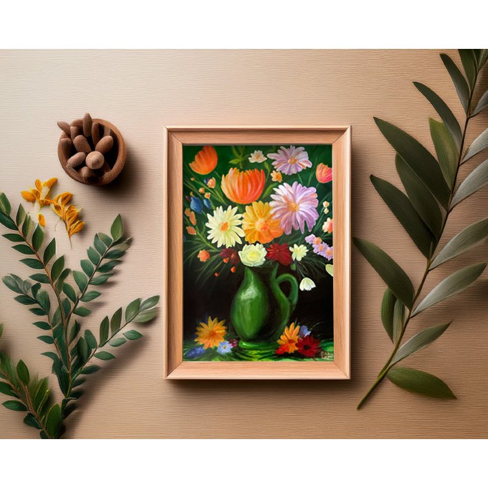 Póster floral de medianoche A4 | Impresión de flores botánicas ? Elogio del estudio