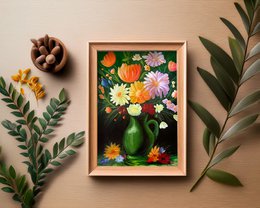 Blomster midnatsplakat A4 | Botaniske blomstertryk | Studio Ros
