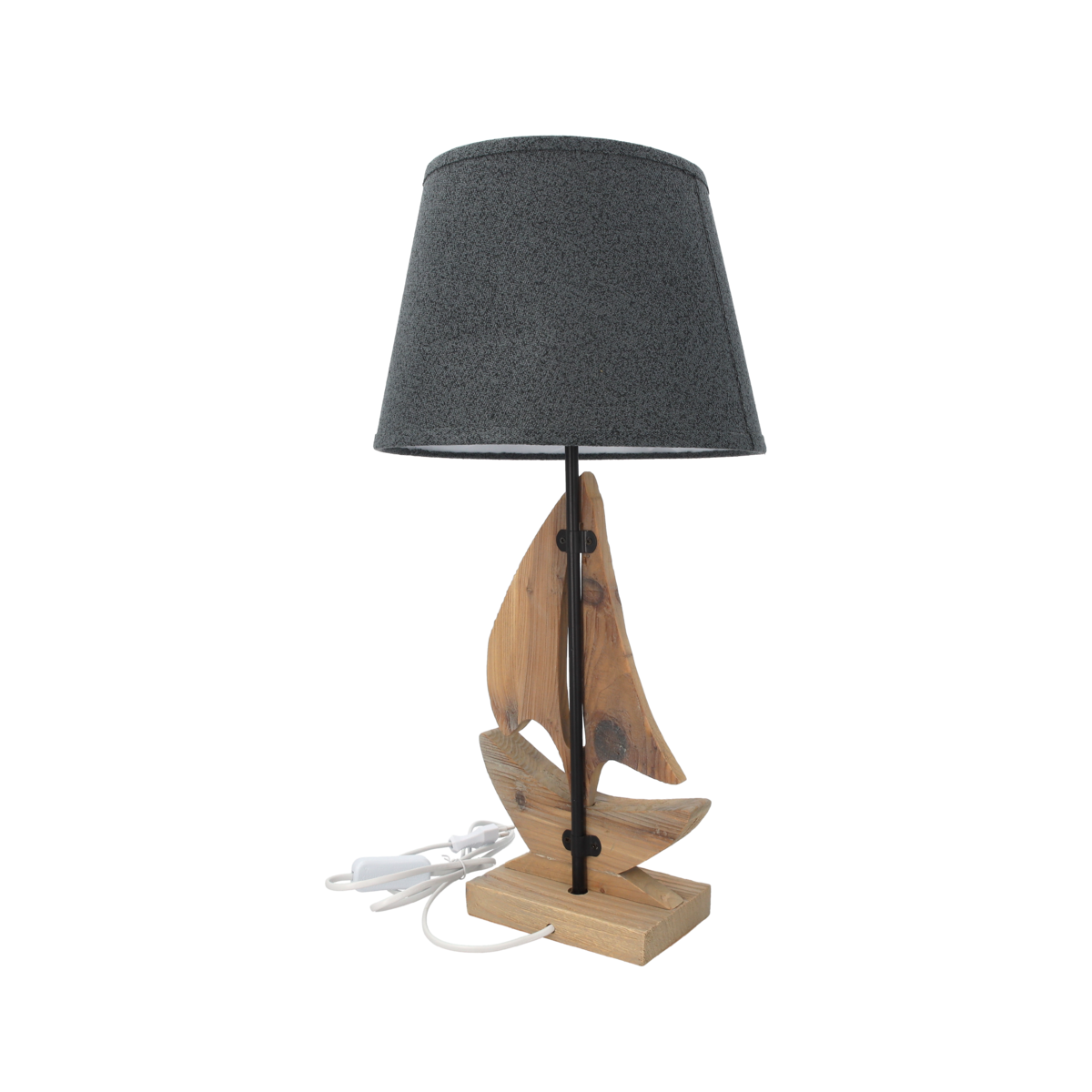 Lámpara para barco con pantalla color antracita h 58 p 28 cm