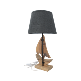 Lámpara para barco con pantalla color antracita h 58 p 28 cm