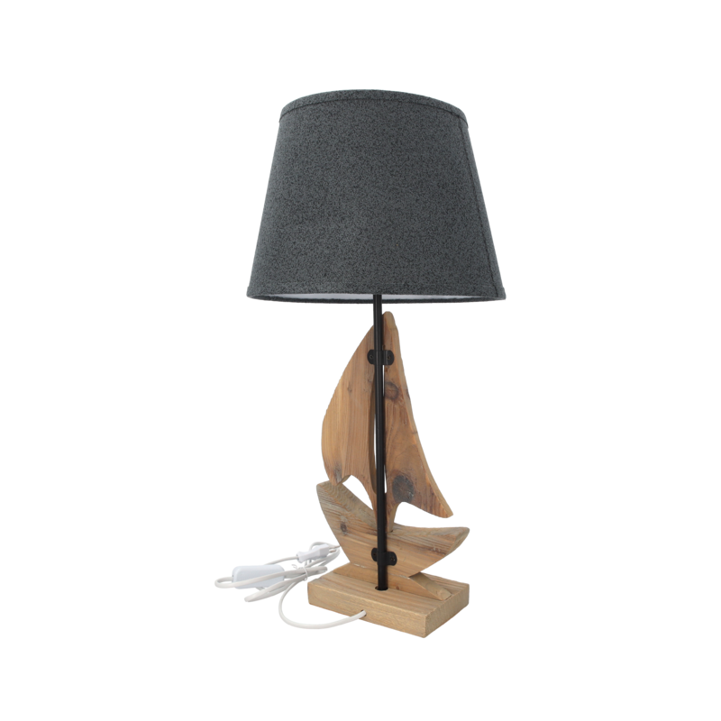 Lámpara para barco con pantalla color antracita h 58 p 28 cm