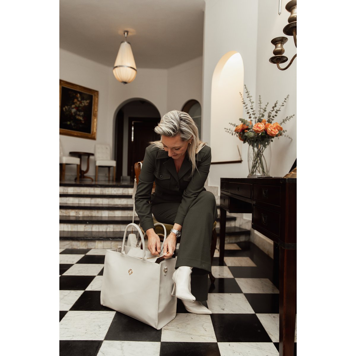 Shopper Urban Apple Leather Off White