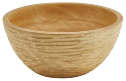 Holzschale - Obstschale - Salatschale - Modell  Carved - natur -  verschiedene Größen