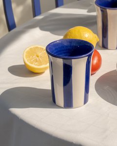 Ceramic glass Breakfast 250ml / Blue and White Costa Azul
