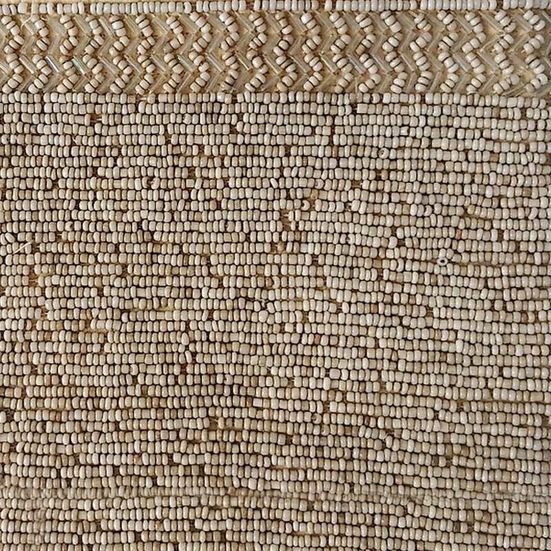 Beige Lola pung i glasperler