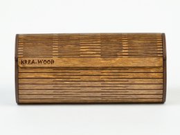 Krea-Wood handmade glasses case made of birch wood with magnets. Brown colour