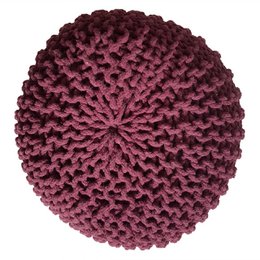 Knitted stool pouf Ø 45 H 30 cm cm seat pouf knitted floor cushion