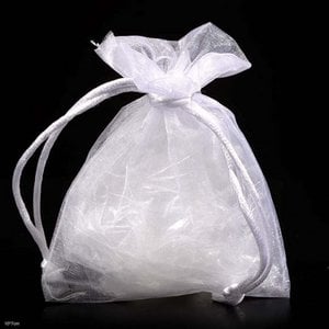 VOILE FLAT BAG 10PC WHITE