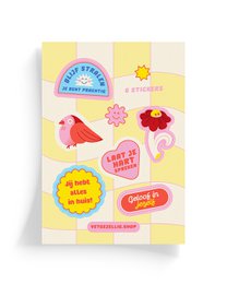 Stickervel ‘Liefde om te Plakken’ – Geel