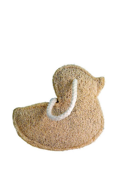 Luffa-Badeschwamm in lustigen Formen für Kinder: Herz / Ente
