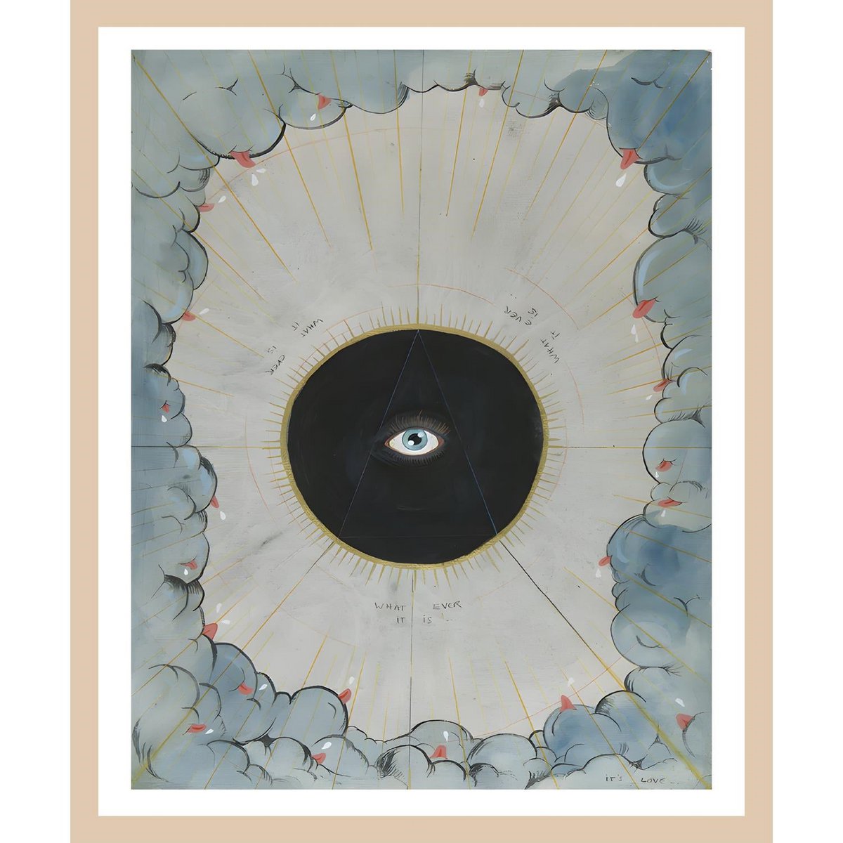 Frame picture - all-seeing eye drawing