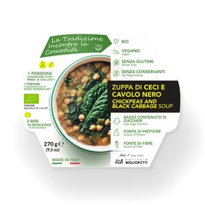 ORGANIC CHICKPEA AND BLACK CABBAGE SOUP - VEGAN - GLUTEN FREE