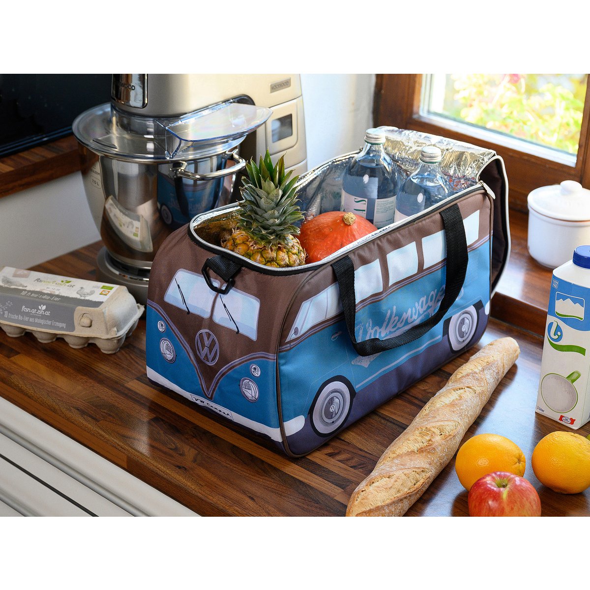 Volkswagen VW T1 Bus Kühltasche (25 l) - Petrol & Braun