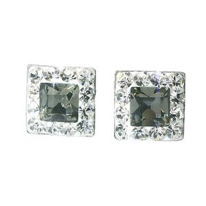 Ohrstecker Valentina 925 Silber crystal-black diamond