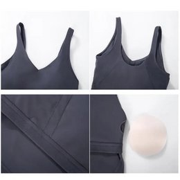 Camiseta sin mangas Nepoagym PASSION con estante, sujetador integrado, Top corto con acolchado extraíble, sujetador deportivo palangre para Yoga y gimnasio