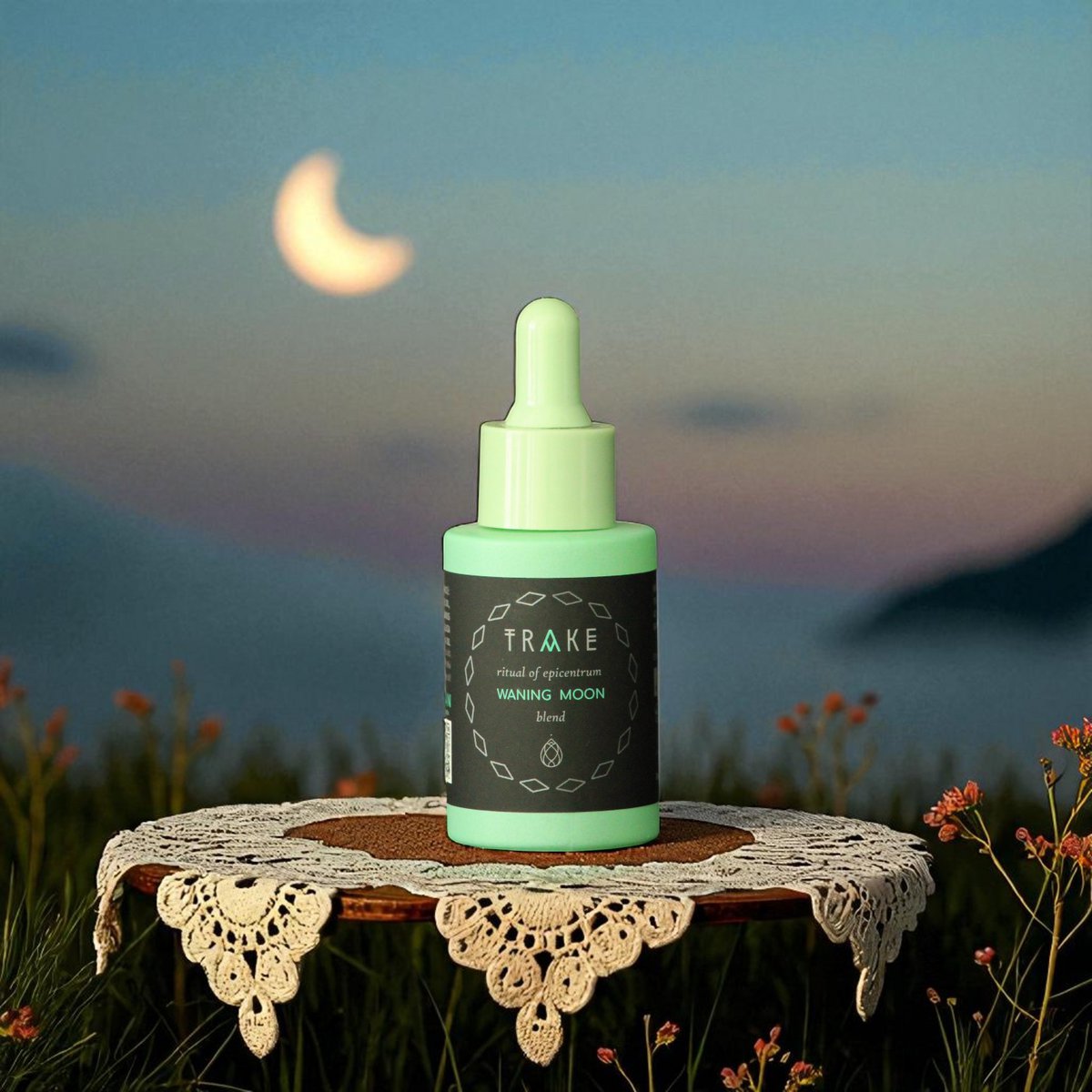Afnemende maanritueel olie - roze peper, tea tree, wierook en grapefruit - emotionele release, schone schoonheid, veganistisch - 30 ml
