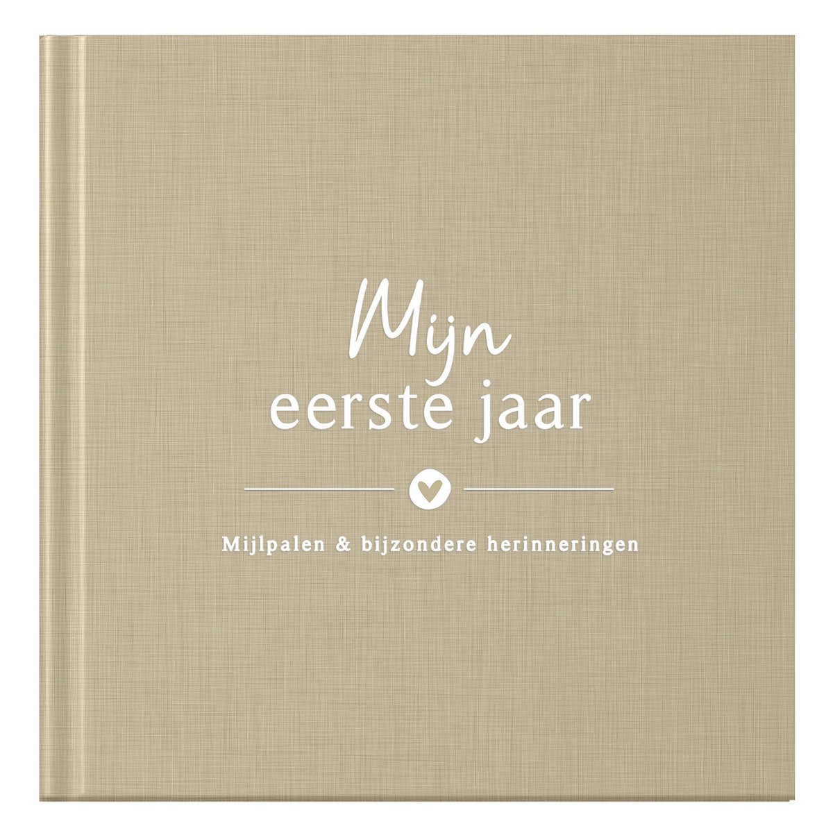 Fyllbooks Babybuch „Mein erstes Jahr“ – Leinen Taupe
