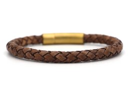 Kepang bruin - 6mm- zilver of goud