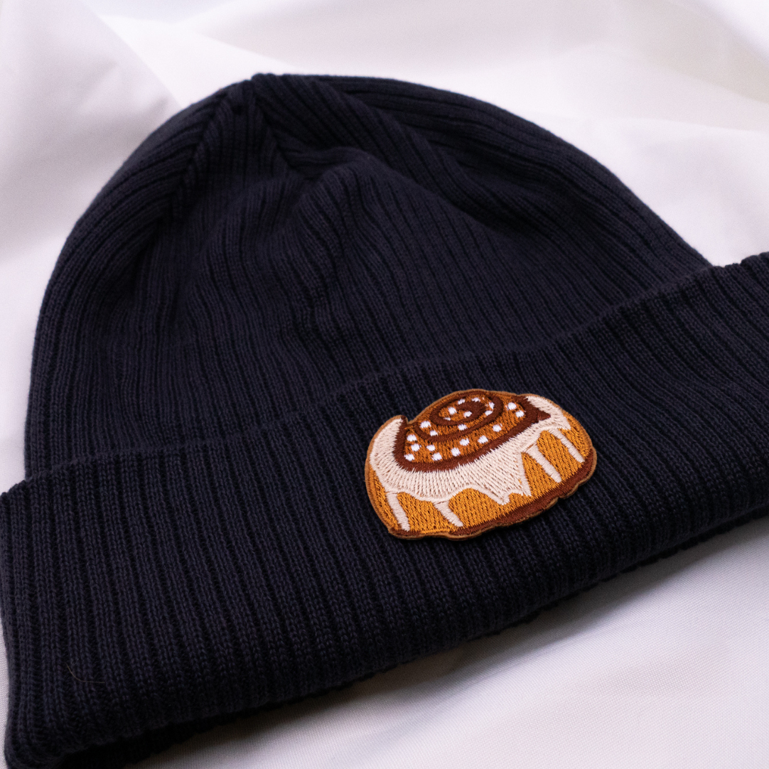 Hat cinnamon roll beanie embroidered Kanelbulle - Sweden gift winter hat colorful Scandinavia