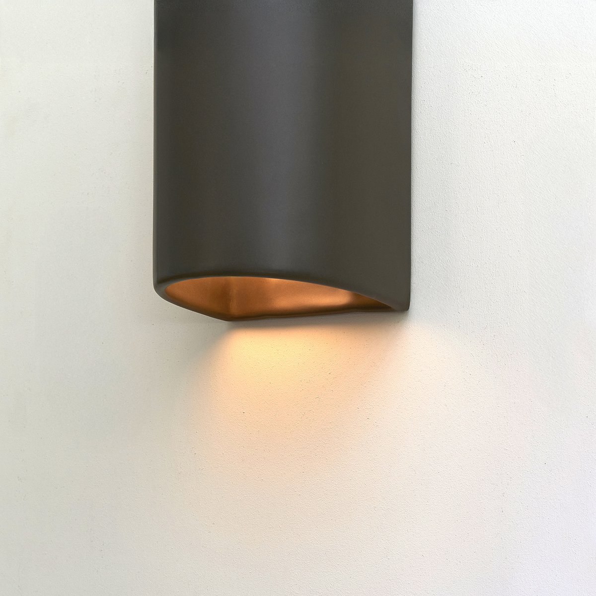 Lampe murale en céramique - marron