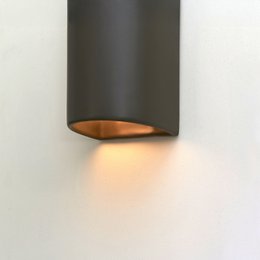 Keramikwandlampe - braun