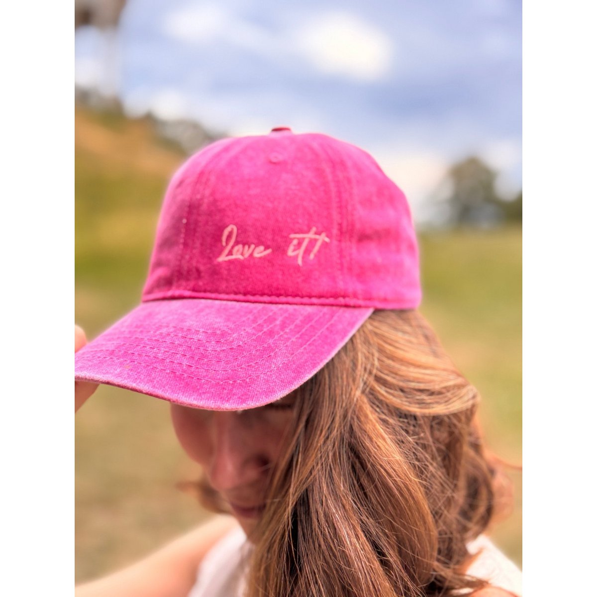 LEY! Cappellino "Love it" in copia rosa