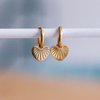 CB336: Creolen aus Edelstahl mit Fantasieherz - gold