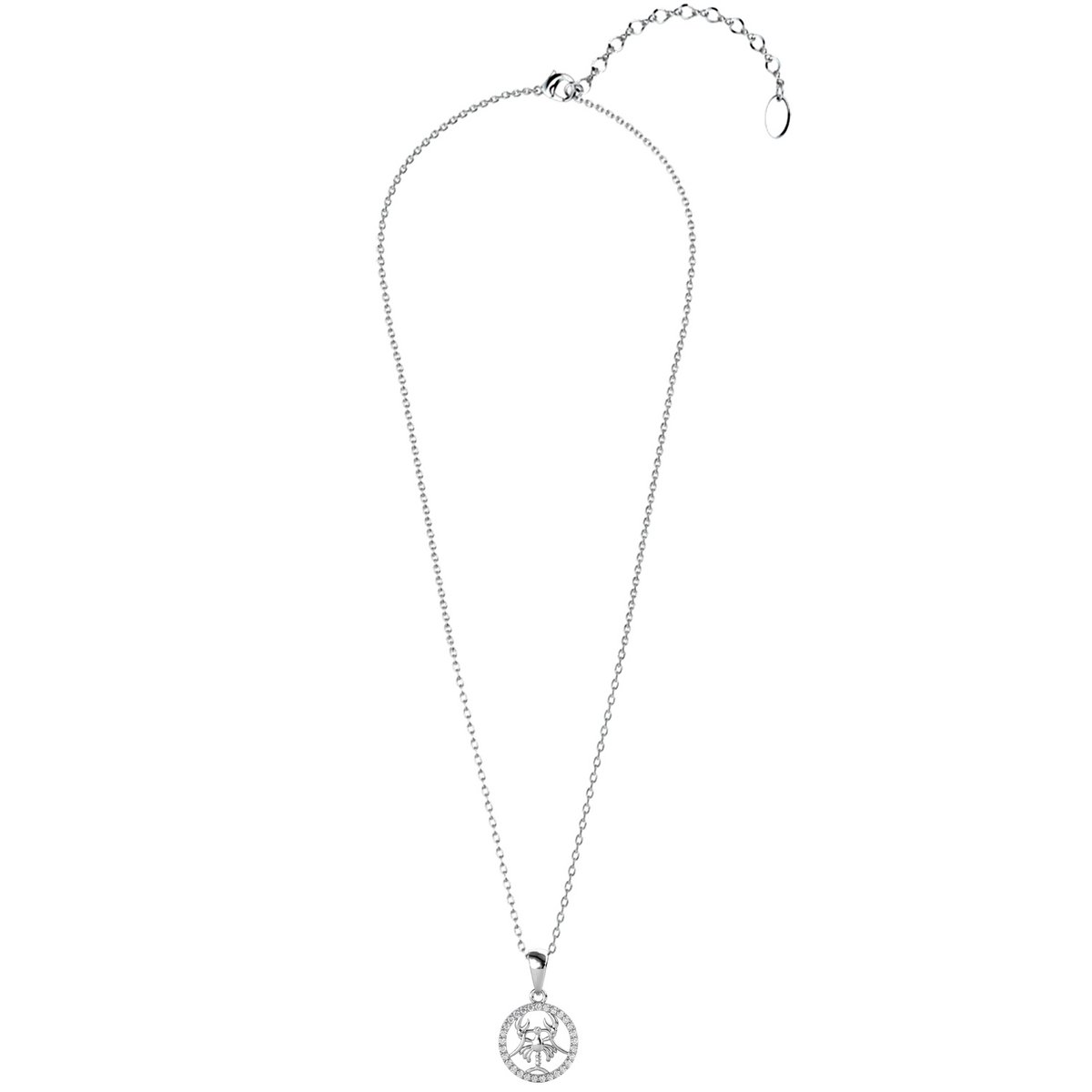 Pendentifs Zodiaque Cancer - ArgentÃ© et Cristal
