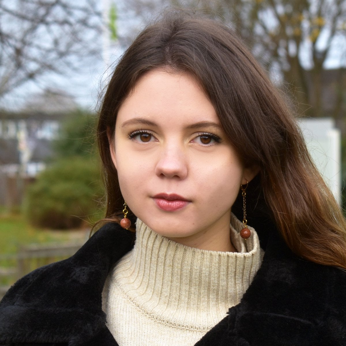 Valmue, Dalmatiner & Sesam Jaspis Gul guld vermeil eller 9 karat eller 18 karat guld øreringe, Bloom Collection | af nlanlaVictory