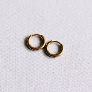 Edelstahl Creolen 10mm "Basic" - Gold - EA500
