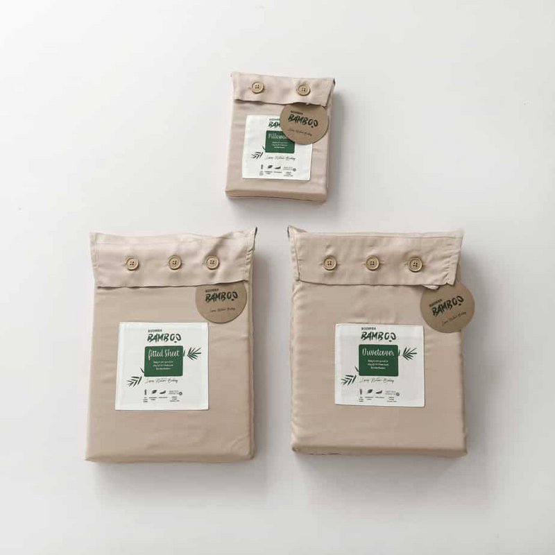 Beige bamboo duvet cover Premium - 400TC Tanboocel - 100% bamboo - Soft Taupe