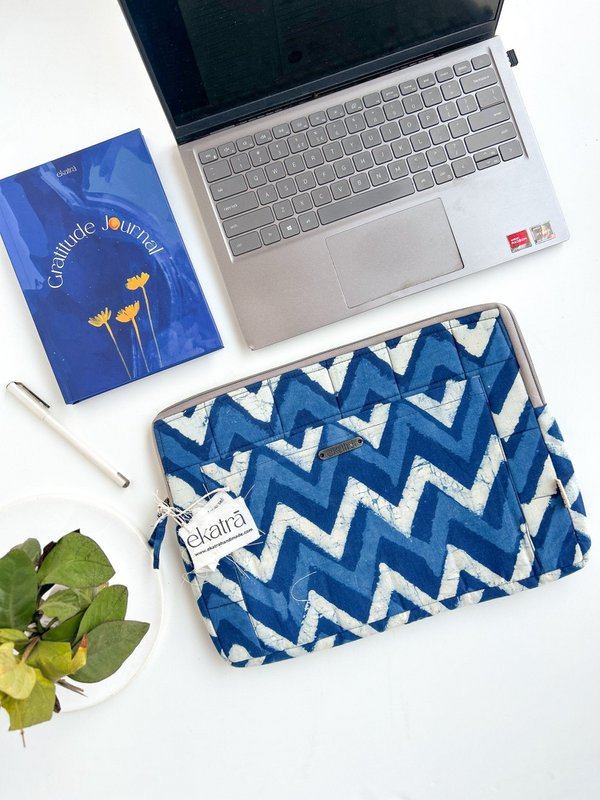 Laptoptaske | Dyed Sleeve Polstret Print Størrelser | Bomuld