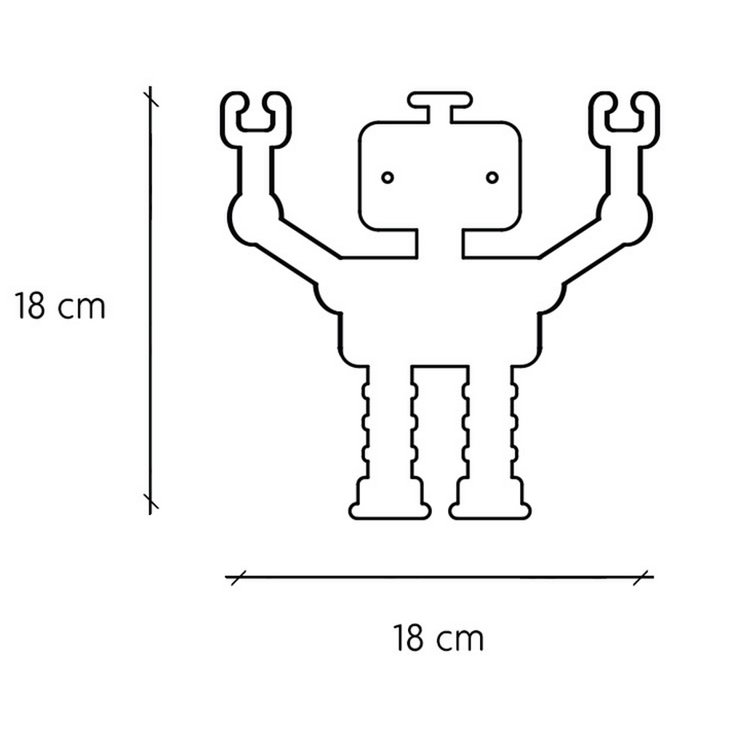 Appendiabiti da parete Robot Q1