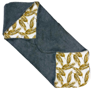Wrap cape Leo feathers Anthracite