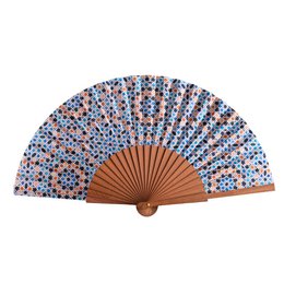 Star Lattice Satin Hand Fan Jawhara 23 cm