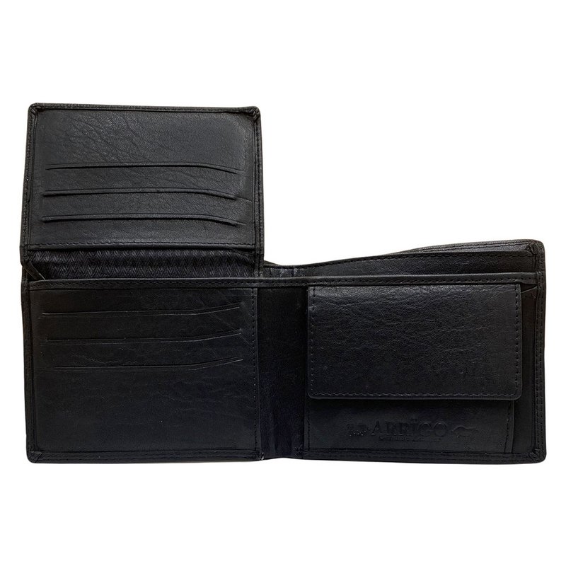 Arrigo - Pung Mænd - Brunt og Sort Læder - Billfold Model - Pung