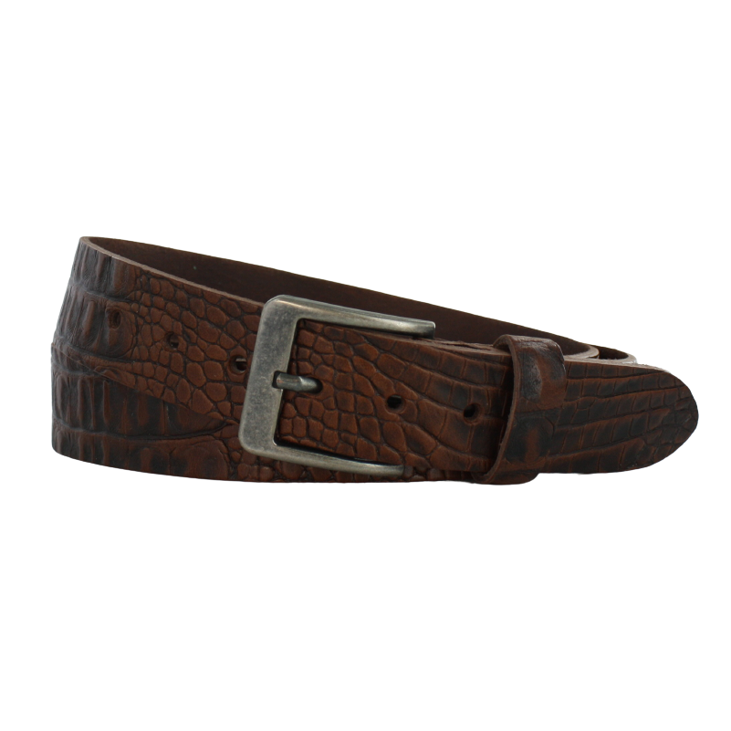 Ceinture taille 4cm | Crocodile en cuir grainé