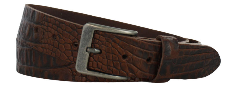 Waist belt 4cm | Grain leather crocodile print