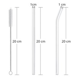 SMOOTHIE Reusable Glass Straw Set