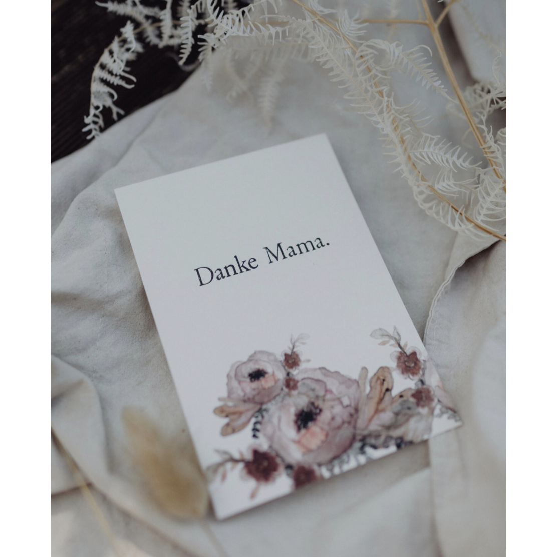Stamped Postcard "Danke Mama"