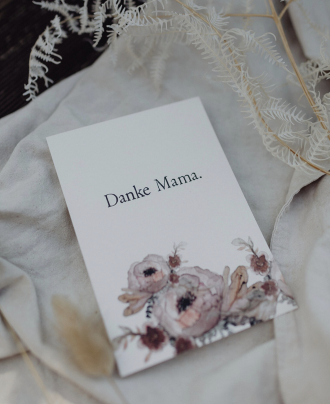 Stamped Postcard "Danke Mama"
