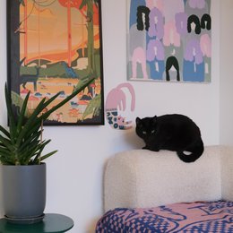 Ramen the cat – wooden wall decoration, interior design