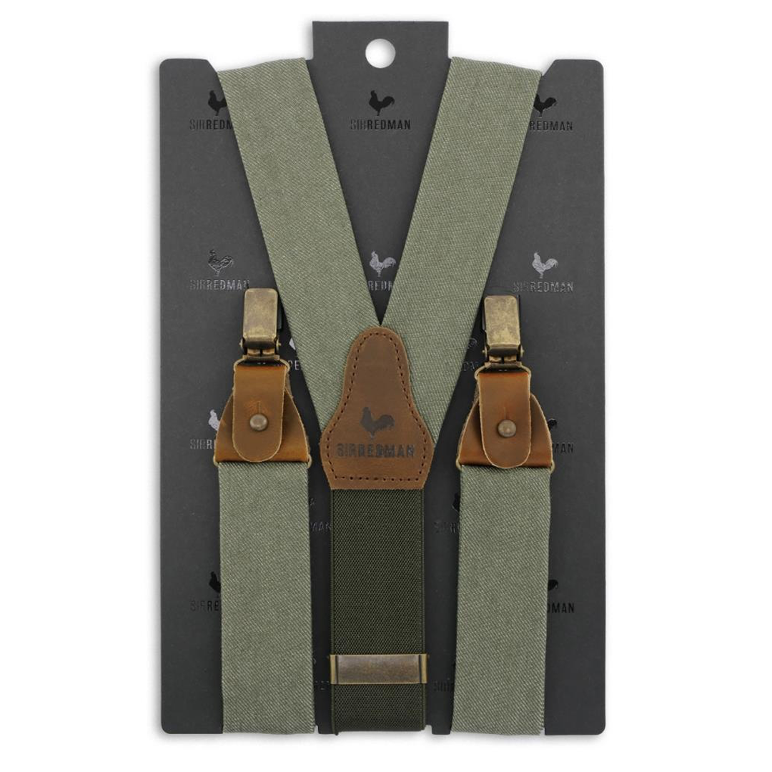 Bretelle Sir Redman modello Y - verde militare