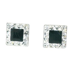 Ohrstecker Valentina 925 Silber crystal-jet